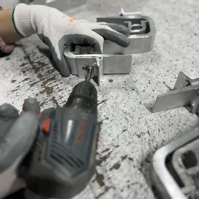 Bohren eines Aluminiumteils