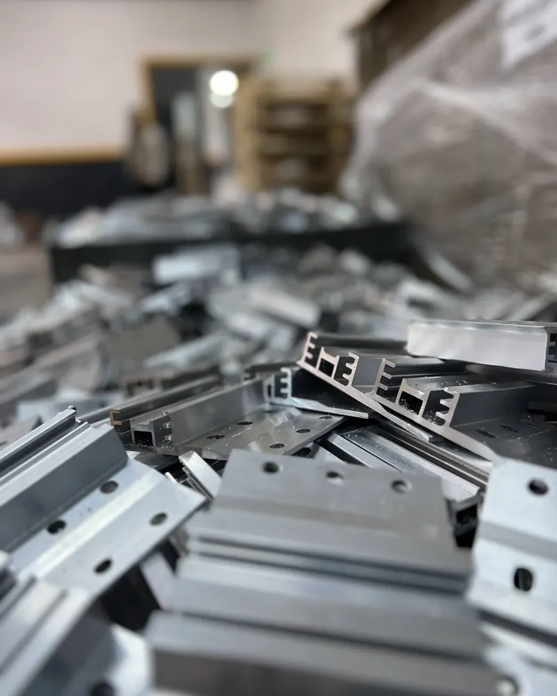 Processed aluminium parts
